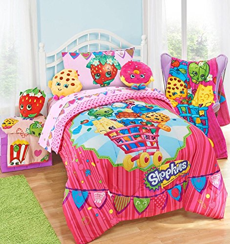 Shopkins Kids 5 Piece Bed in a Bag Twin Size Bedding Set ...