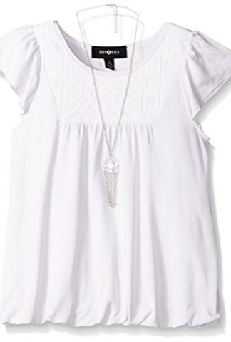 Amy Byer Big Girls' Knit Bubble Top