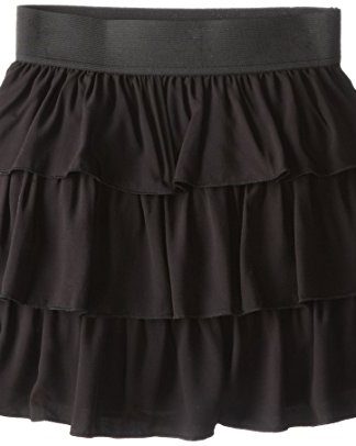 Amy Byer Big Girls' Woven Tiered Skirt