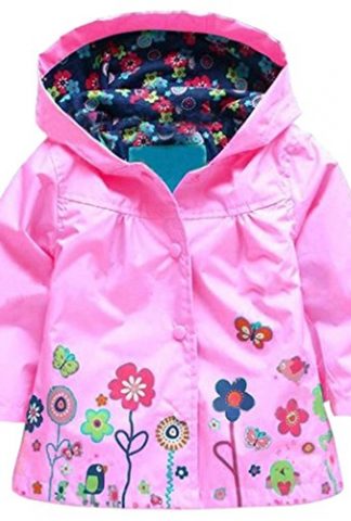 Arshiner Girl Baby Kid Waterproof Hooded Coat Jacket Outwear Raincoat Hoodies