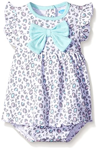 BON BEBE Baby Girls' Flutter Sleeve Sundress with Built-In Diaper Cover