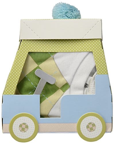 Baby Aspen Three Piece Layette Set in Golf Cart Package, Green/White, 0-6 Mos. - Image 6