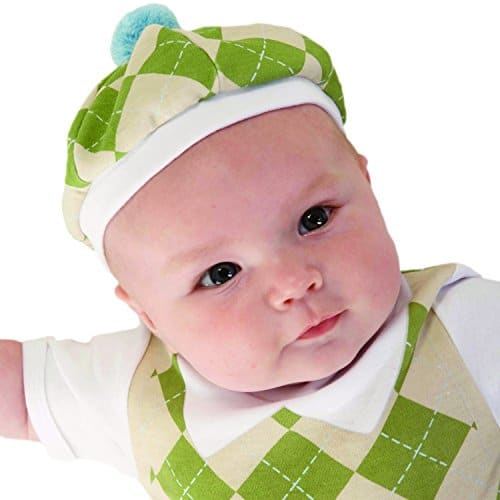 Baby Aspen Three Piece Layette Set in Golf Cart Package, Green/White, 0-6 Mos. - Image 7