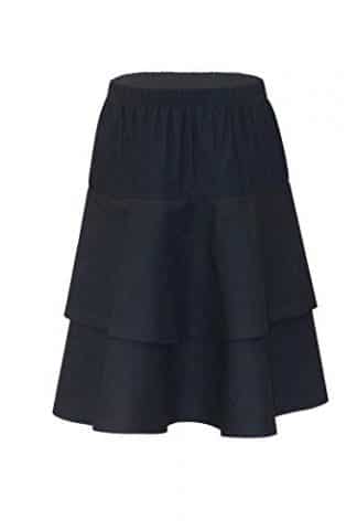 Baby'O Girl's Lightweight 2 Layered Denim Knee Length Skirt