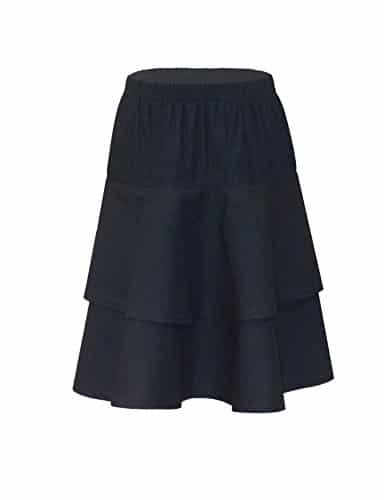 Baby'O Girl's Lightweight 2 Layered Denim Knee Length Skirt - A Kids ...