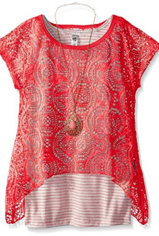 Beautees Big Girls' 2 Piece Tie Dye Top with Tank