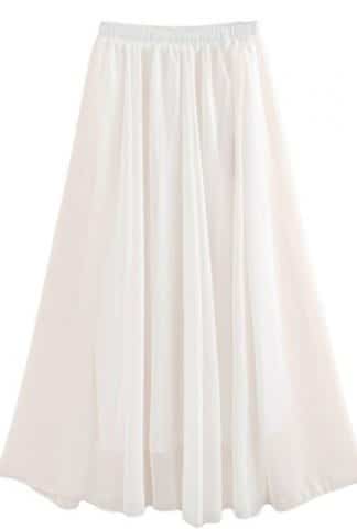 Beauty Girl Women Color Stretched Waist Flowy Skirts