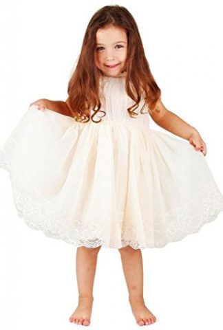 Bow Dream Flower Girl's Dress Lace