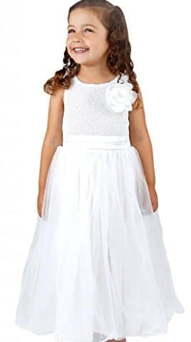Bow Dream Flower Girl's Dress Sequins Tulle