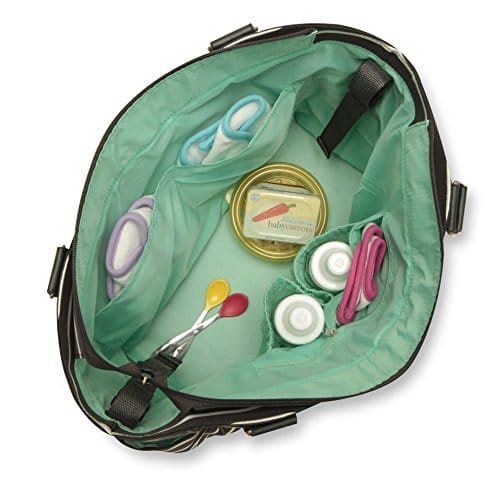 carter's striped diaper bag