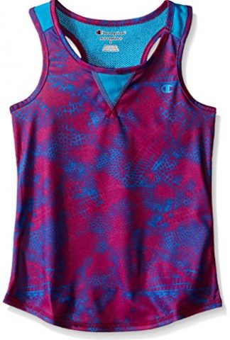 Champion Big Girls' Poly Interlock Mesh Back Tank Top