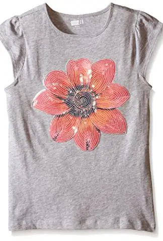 Crazy 8 Girls' Gray Flower Knit Top