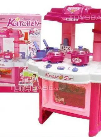 Velocity Toys Deluxe Beauty Kitchen Appliance Cooking Play Set 24" w/ Lights & Sound