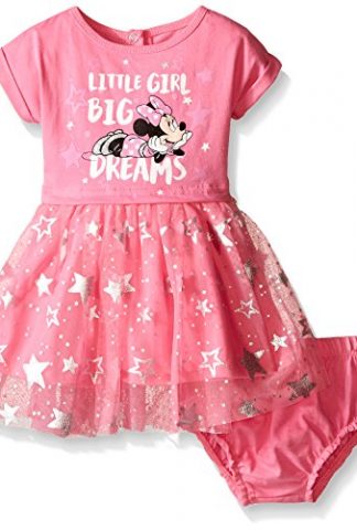 Disney Baby Girls' Minnie Mouse Knit Dress and Panty Set