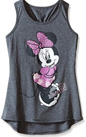 Disney Girls' Minnie Mouse Hi Low Tank with Cinched Back