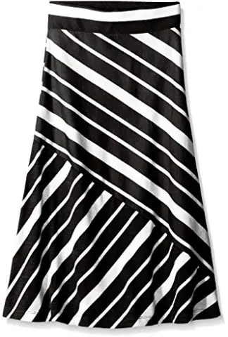 Dream Star Little Girls' Multi Directional Stripe Maxi Skirt