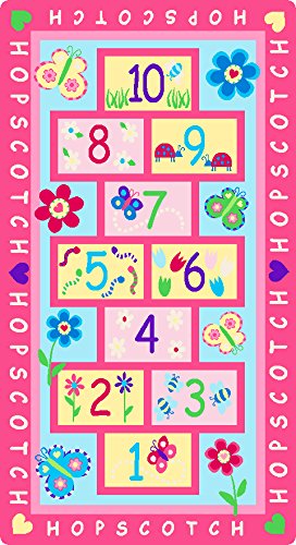 FADFAY Home Textile,Fashion Hopscotch Kids Carpet Bedroom,Sweet Pink Rug,Designer Figure Children's Rugs - Image 3