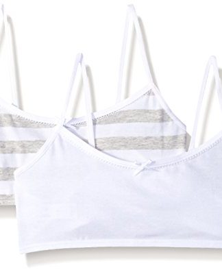 Hanes Girl's Crop Top Bralette (Pack of 2)