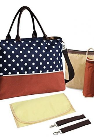 KF Baby Luv Diaper Bag Value Set, with Crossbody bag strap, Stroller hooks, more