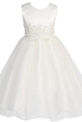 KID Collection Girls' Cinderella Tulle Flower Girl Dress