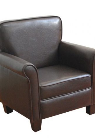 Kinfine Kids Arm Chair, Dark Brown, Leatherette