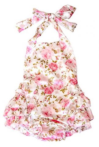 Lisianthus Baby Girls' Ruffles Romper Dress Summer Clothing