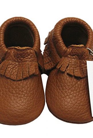 Mejale Baby Soft Soled Leather Moccasins Fringe Slip-on Infant Toddler Shoes Pre-walker
