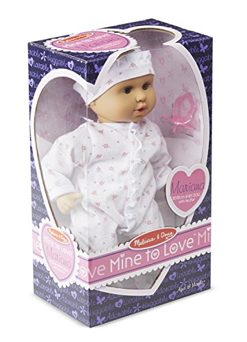 Melissa & Doug Mine to Love Mariana 12-Inch Poseable Baby Doll With Romper and Hat - Image 3