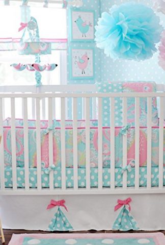 My Baby Sam Aqua Pixie Baby 3 Piece Crib Set