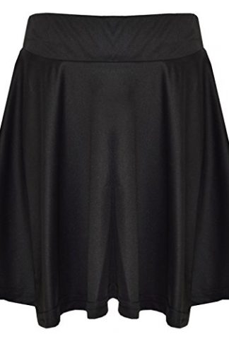 New Girls Skater Skirts School Fashion Summer Plain Skirt 5 6 7 8 9 10 11 12 13Y