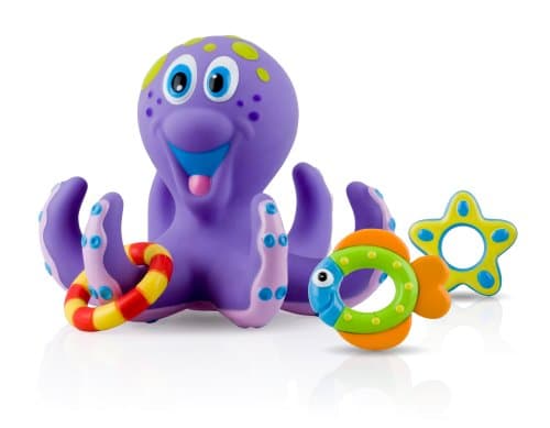 Nuby Octopus Hoopla Bathtime Fun Toys, Purple - Image 3