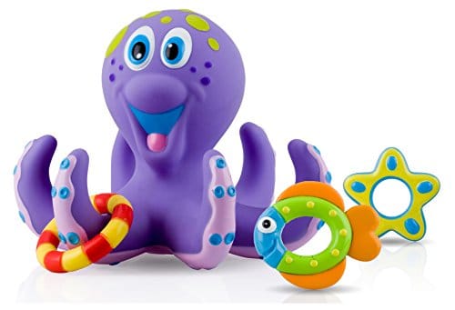 Nuby Octopus Hoopla Bathtime Fun Toys, Purple