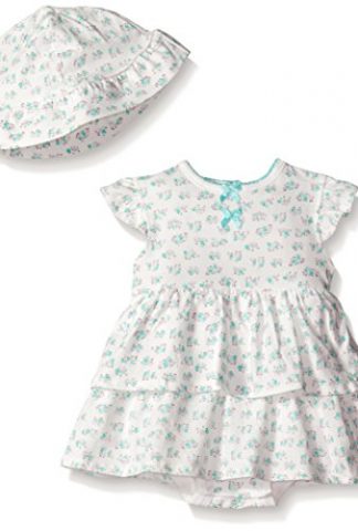 Rene Rofe Baby Baby Girls' 2 Piece Layered Dress and Bonet Set