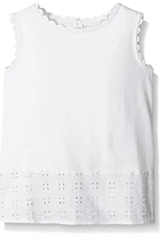Scout + Ro Girls' Jersey Eyelet-Trim Tank Top