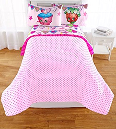 Shopkins Kids 7 Piece Bed in a Bag Twin Size Bedding Set ...