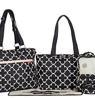 SoHo Collection, Charlotte 9 pieces Diaper Tote Bag Set *Limited time offer *