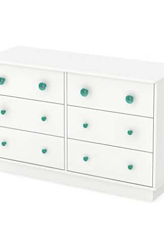 South Shore Little Monsters 6-Drawer Double Dresser, Pure White