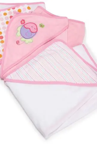 Spasilk 3 pack Soft Terry Hooded Towel Set - Pink