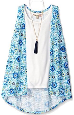 Speechless Girls' Top 2 Piece Cozy With 3/4 Sleeve Tee