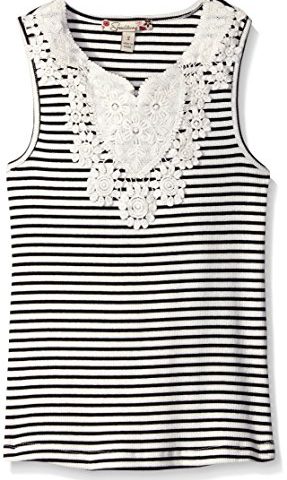 Speechless Girls' Top Basic Tank With Frt Applique