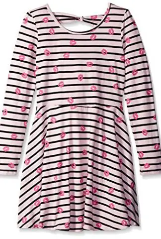 The Children's Place Big Girls' Bow Back Skater Dress