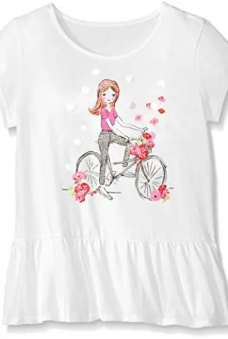 The Children's Place Big Girls' Peplum Hem Top