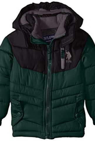 U.S. Polo Assn. Boys' Puffer Jacket with Hood