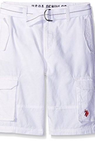U.S. Polo Assn. Boys' Solid Cargo Short with Belt