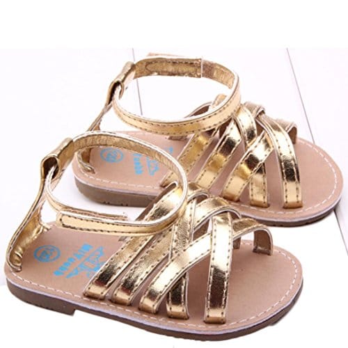 Voberry® Baby Infant Girls Summer Outdoor Prewalker Bronze Anti-Slip Sandals - Image 3
