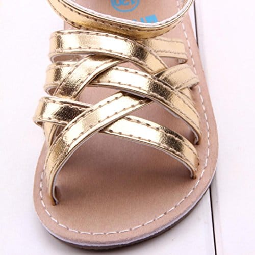 Voberry® Baby Infant Girls Summer Outdoor Prewalker Bronze Anti-Slip Sandals - Image 7