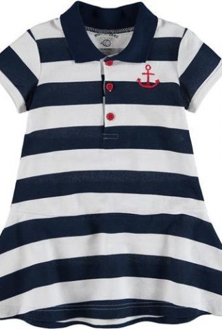 Wan-A-Beez Baby Girls' Pique Polo Dress Set