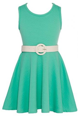 Wonder Girl Big Girls' Double Knit Fabric Skater Skirt Dress