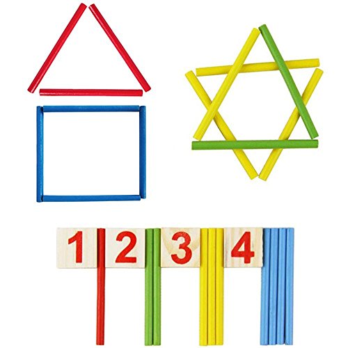 Wooden Number Cards and Counting Rods with Box - Image 3