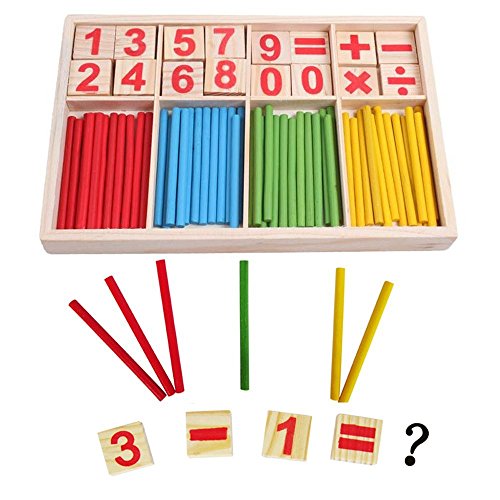 Wooden Number Cards and Counting Rods with Box - Image 4
